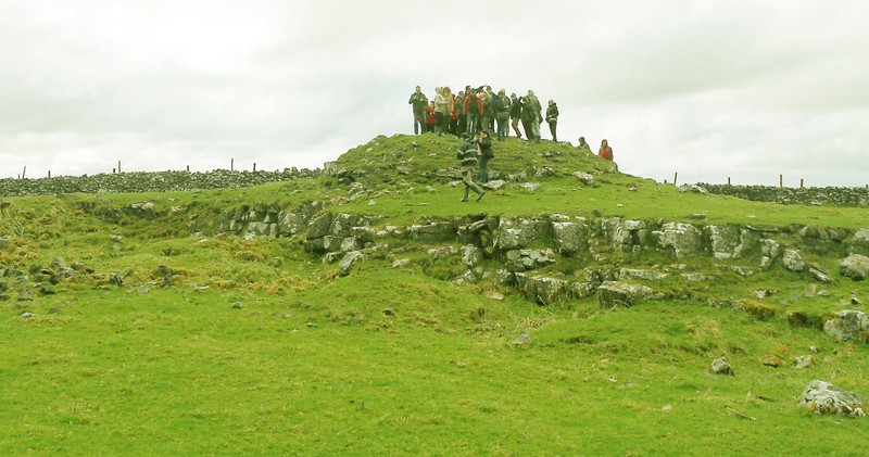 Group on a tour of Rathcroghan Visitor Centre