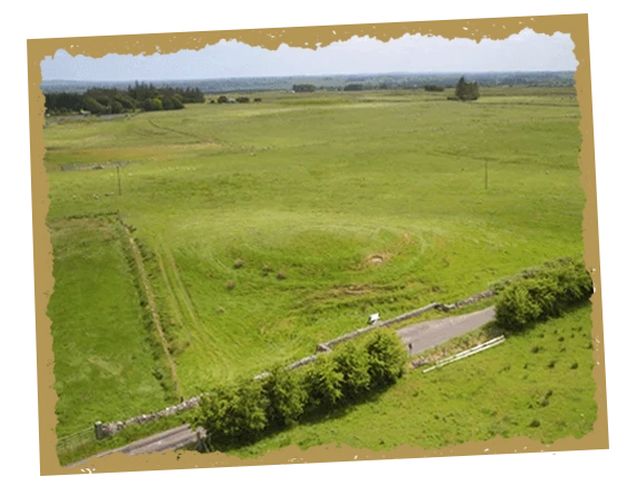 Aerial image of Rathcroghan mound